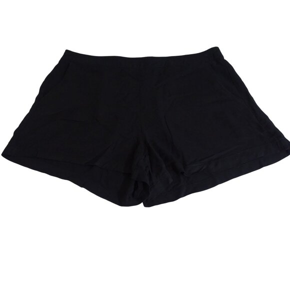 Old Navy Black Elastic Waist Soft Shorts Women Size XL Casual Pull-on Pockets - Picture 1 of 10